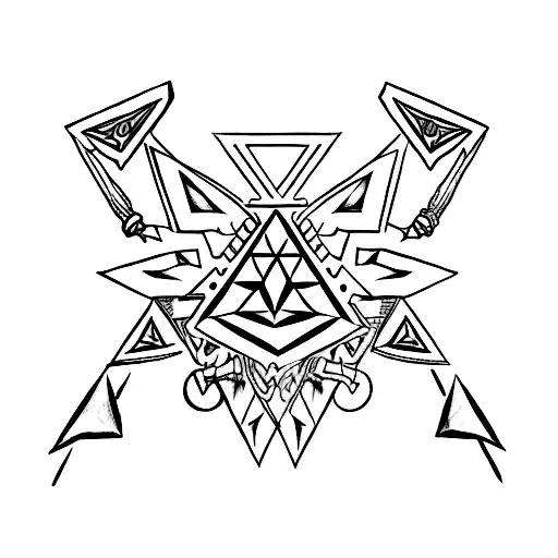 Zelda's Triforce tattoo design idea