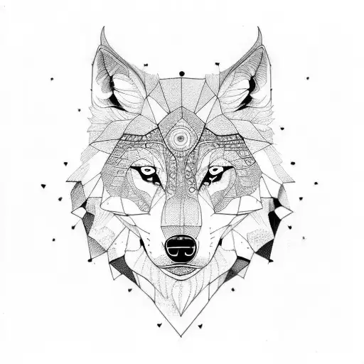 Roman wolf tattoo design idea