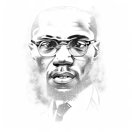 Malcolm x tattoo design idea