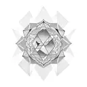 Create a geometric tattoo inspired by traditional Japanese art tattoo design idea