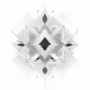 Create a geometric tattoo inspired by traditional Japanese art tattoo design idea