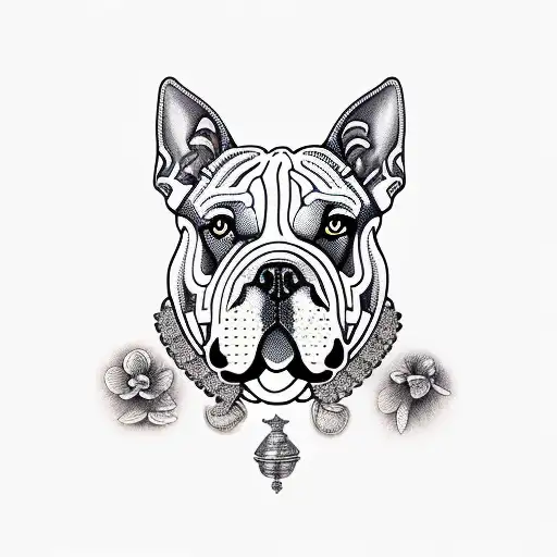 french bulldogg tattoo design idea