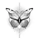 Butterfly with heart rate for dad  tattoo design idea
