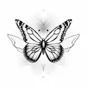 Butterfly with heart rate for dad  tattoo design idea
