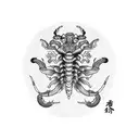 scorpio libra tattoo design idea