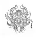 scorpio libra tattoo design idea