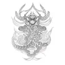 scorpio libra tattoo design idea