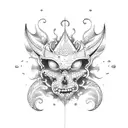 sol, olas de mar y trebol tattoo design idea