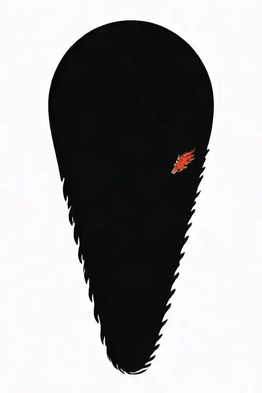 japanese water dragon with waves and cherry blossoms tattoo design idea