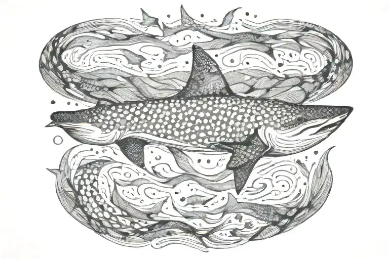 whale shark skin  tattoo design idea