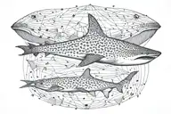 whale shark print  tattoo design idea