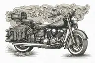 indian motorcycle tattoo design idea