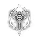 Scorpio alchemy symbols tattoo design idea