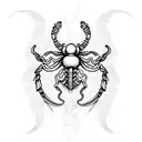 Scorpio alchemy symbols tattoo design idea