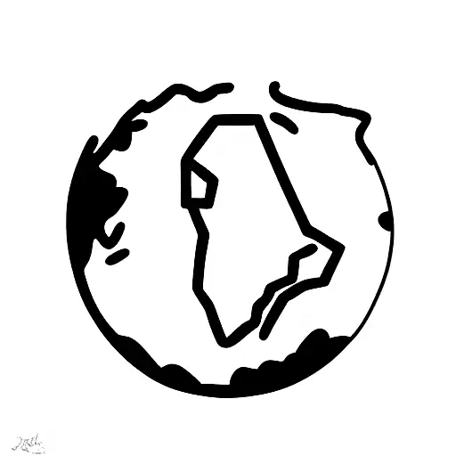 África and south america  tattoo design idea