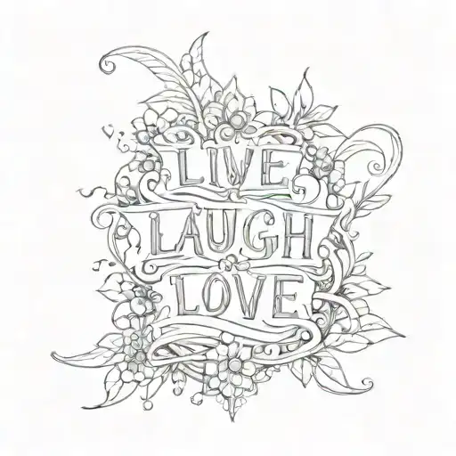 live, laugh,love tattoo design idea