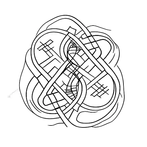 A sleek and minimalistic tattoo of headphones intertwined with a DNA double helix, representing the harmony between music and science tattoo design idea