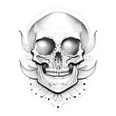 skeleton space cowboy tattoo design idea