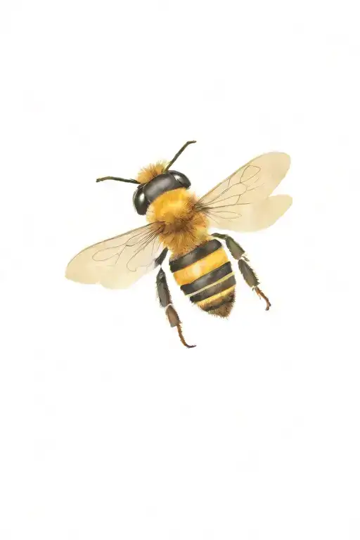 honey bee with honeycomb background color tattoo design idea
