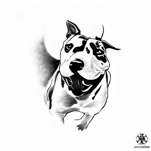 bull terrier tattoo design idea