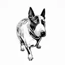 bull terrier tattoo design idea