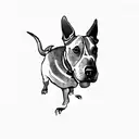 bull terrier tattoo design idea