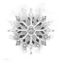 snowflake eel tattoo design idea