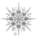 snowflake eel tattoo design idea