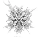 snowflake eel tattoo design idea