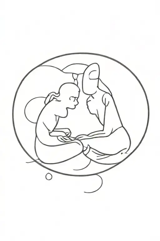 brother sister bond tattoo design idea