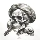 leon and skull fuction tattoo design idea