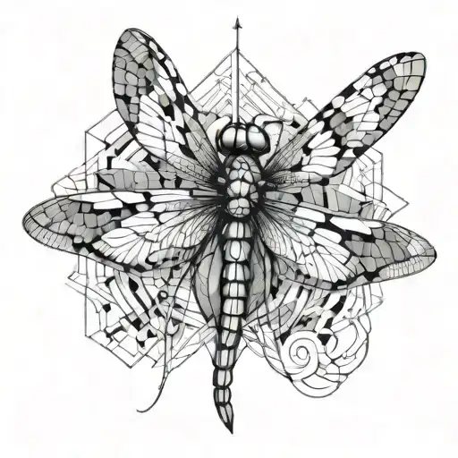 dragonfly with movement shoulder piece tattoo design idea