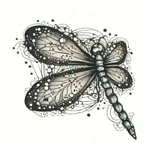 dragonfly with movement shoulder piece tattoo design idea