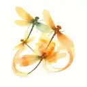 multiple dragonflies with movement shoulder piece tattoo design idea