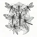 multiple dragonflies with movement shoulder piece tattoo design idea