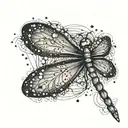 dragonfly with movement shoulder piece tattoo design idea