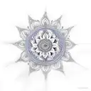 indian mandala with with a silhouette of christ the redeemer tattoo design idea