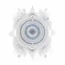 indian mandala with with a silhouette of christ the redeemer tattoo design idea