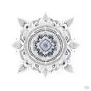 indian mandala with with a silhouette of christ the redeemer tattoo design idea