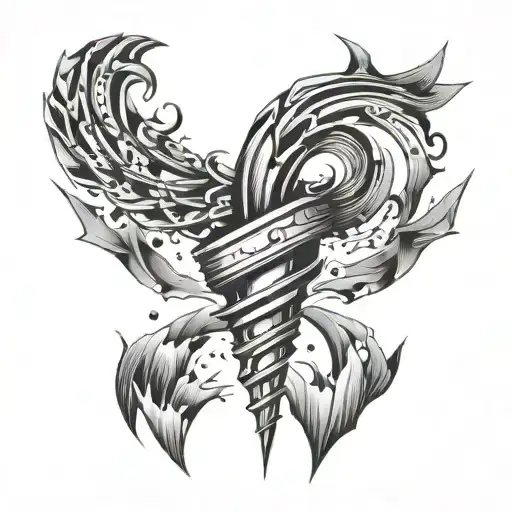 tornado tattoo design idea