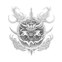 Moon dragon sun  no face tattoo design idea