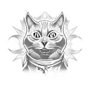 gato zombie tattoo design idea