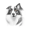 border collie tattoo design idea