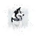 border collie tattoo design idea