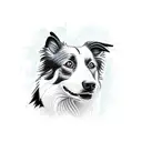border collie tattoo design idea