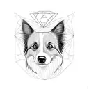 border collie tattoo design idea