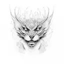 fire line tattoo design idea