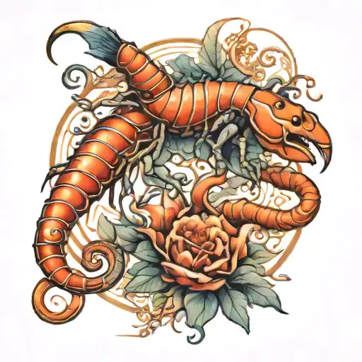 Scorpio and Virgo. tattoo design idea