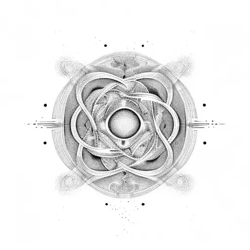 An abstract representation of soundwaves tattoo design idea