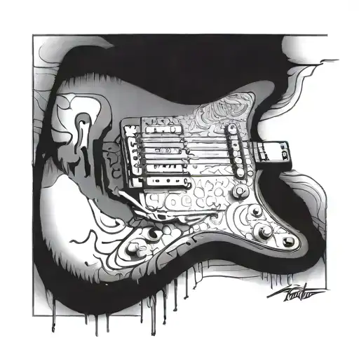 FENDER JIM ROOT Jazzmaster tattoo design idea